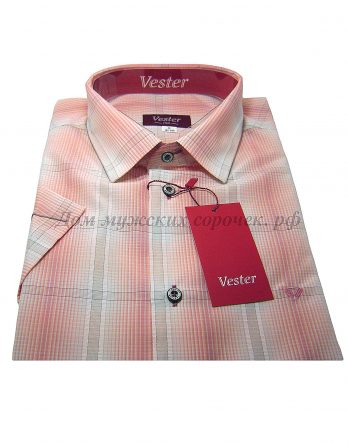 Мужская рубашка Vester оранжевого цвета, с коротким рукавом