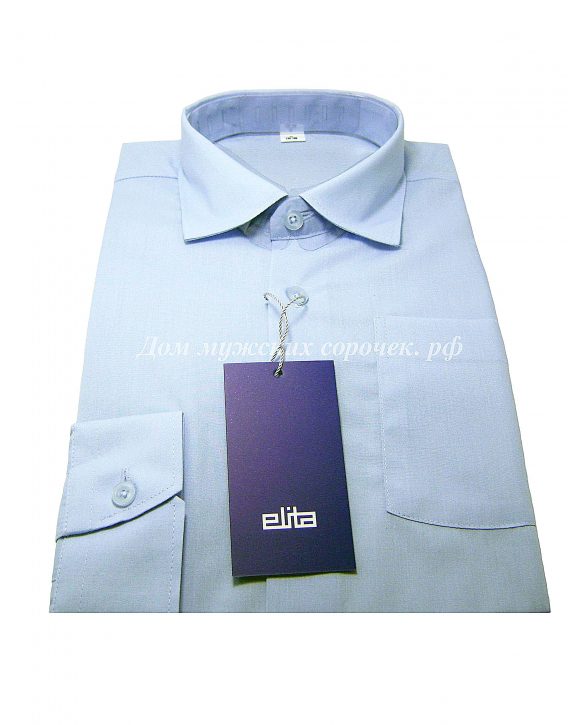 Мужская сорочка Elita светло-голубого цвета, с длинным рукавом