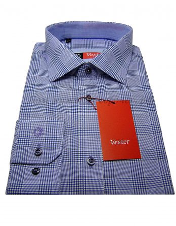 мужская рубашка Vester синего цвета