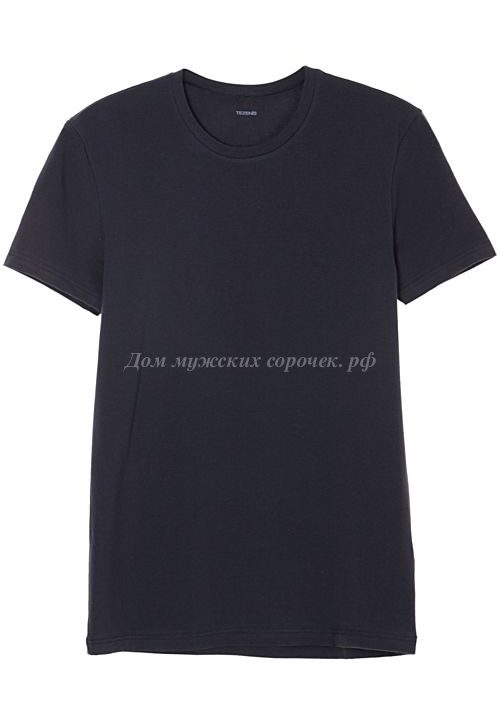 Мужская футболка из эластичного хлопка, темно-серого цвета