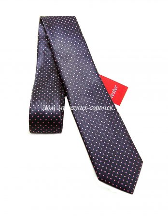 Темно-серый галстук в горошек